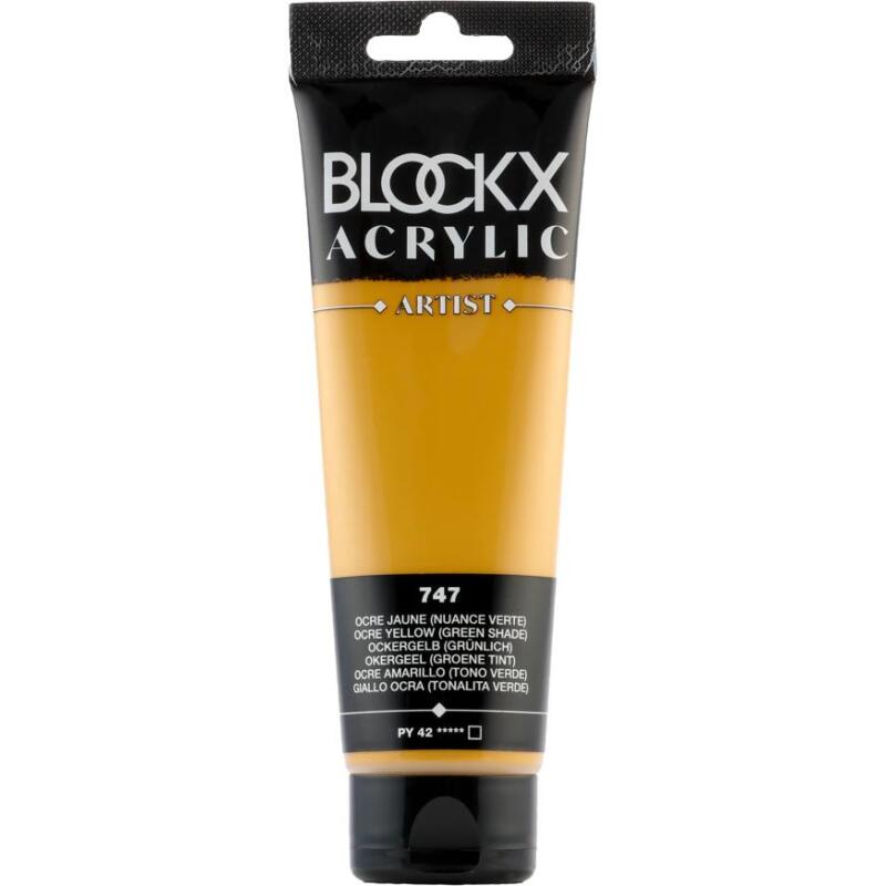 Peinture acrylique fine tube 120ml - Ocre jaune (nuance verte)