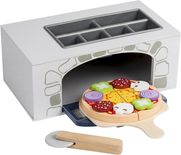 Baby Buddy BUDDY JR PIZZAOVN I TRÆ Grå & multi