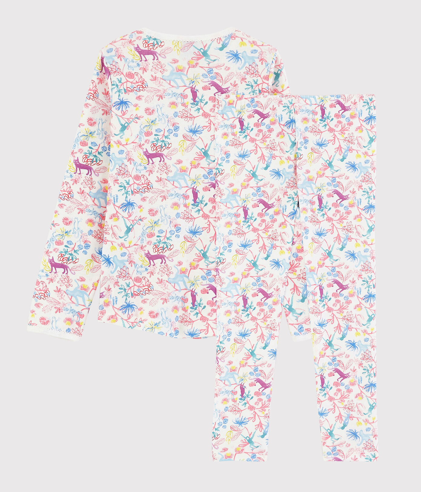 Pyjama imprimé jungle petite fille en coton