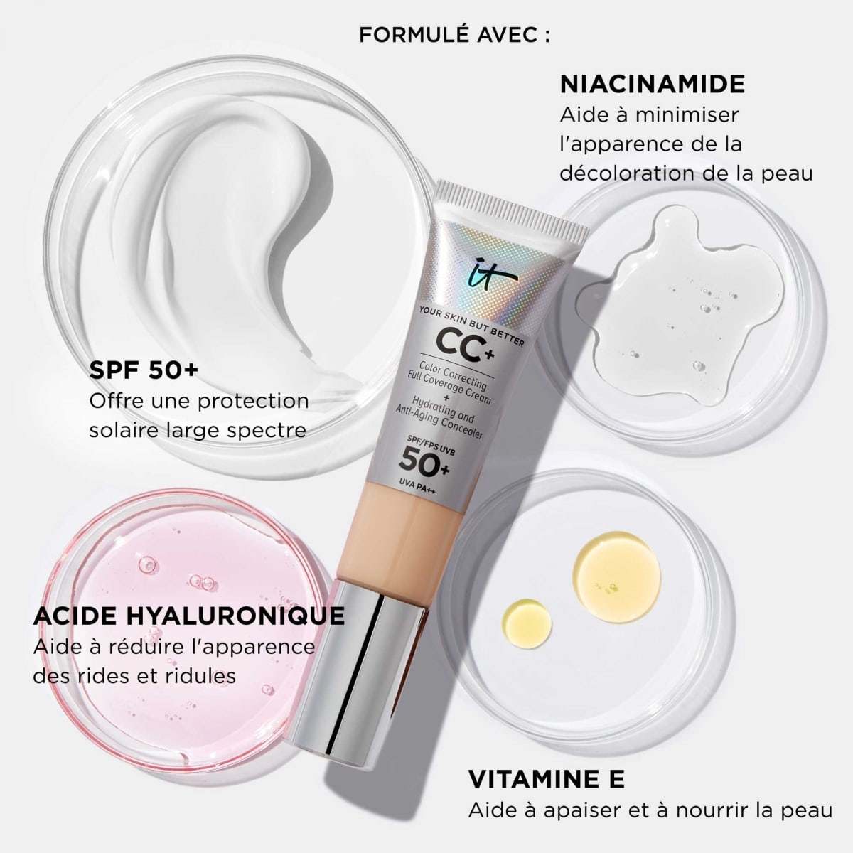 It Cosmetics Your Skin But Better CC+ Cream SPF 50+ CC Crème Correctrice Haute Couvrance