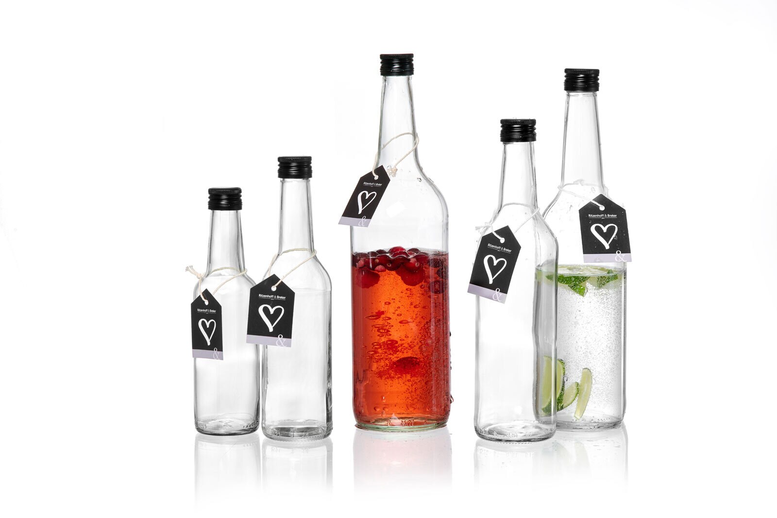 Ritzenhoff & Breker Flasche MARA 350 ml rund Glas