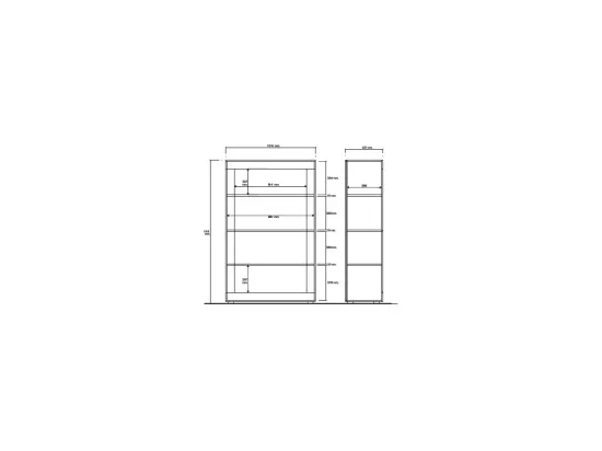 Vitrine COMETE - LEDs - 4 portes - Blanc laqué