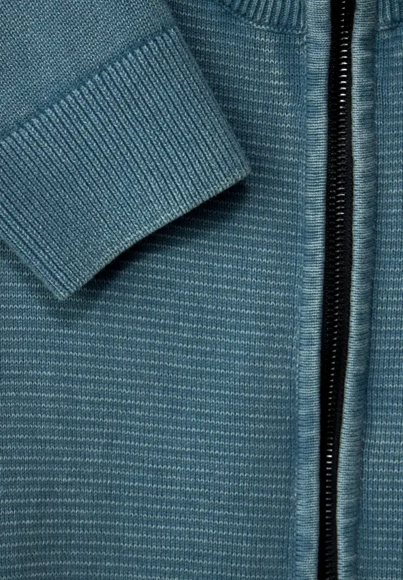 Strickjacke mit Zipper - ash blue