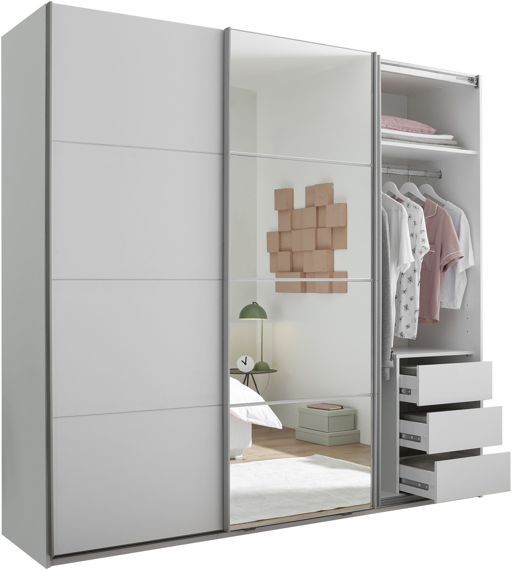 Schlafkontor Schwebetürenschrank »Carano Kleiderschrank, Schiebetürenschrank mit Spiegeltür«