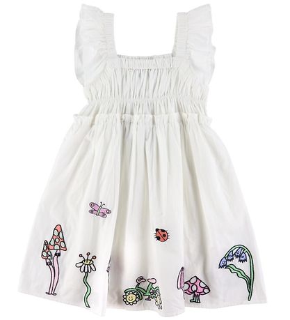 Stella McCartney Kids Kleid - Ivory m. Strickerei
