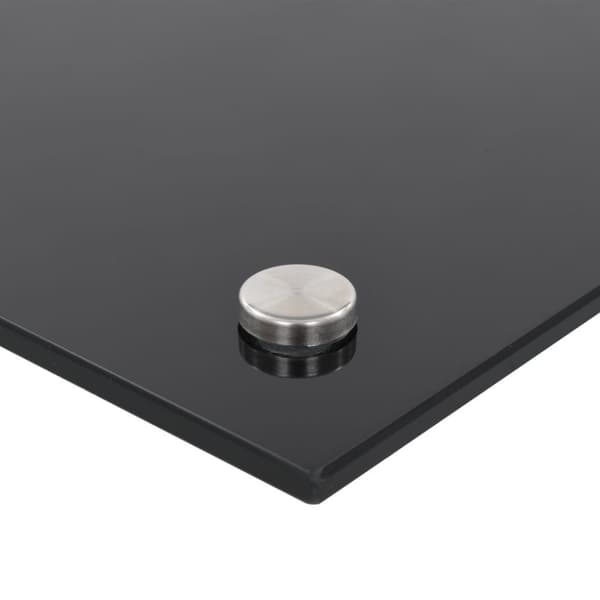vidaXL Kjøkkenplate svart 90x40 cm herdet glass