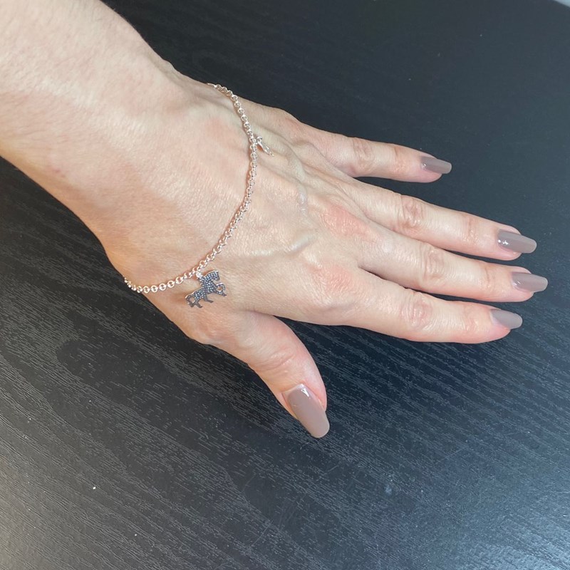 Bracelet trois chevaux : deux petits et un grand - Argent massif 925