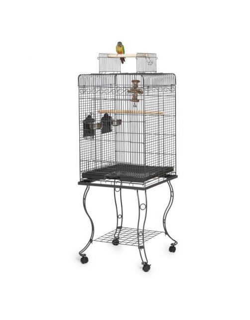 Keddoc Vogelkooi Conure - Vogelverblijven - 51x51x155 cm Antraciet