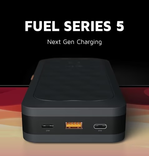 (67W) 27000mAh Fuel Series 5 Dual USB C / USB A Powerbank Power Delivery Ladegerät (FS5271) Midnight Black