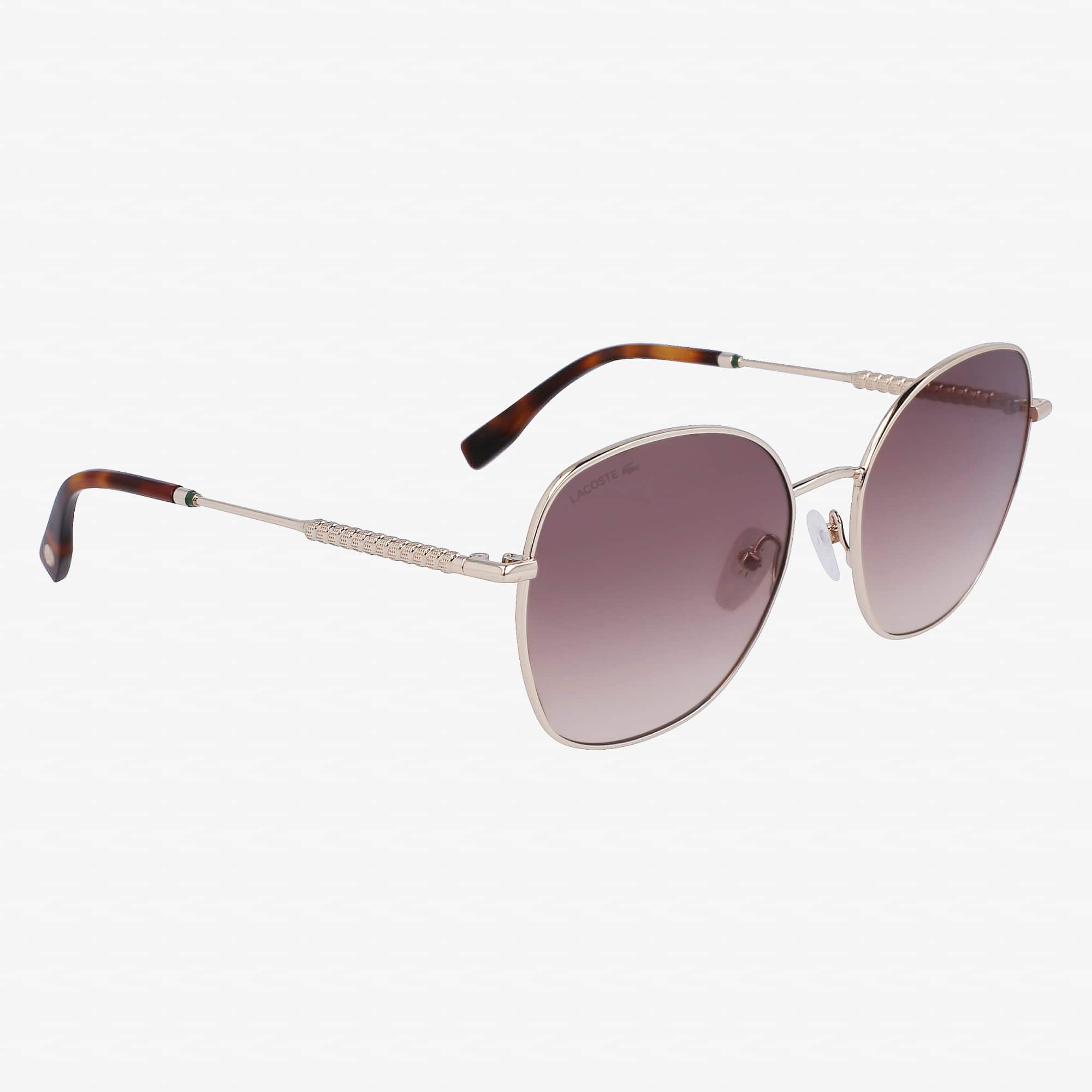 Lunettes de soleil Neoheritage ovales en métal Lunettes de soleil - Jaune - Lacoste - Femme