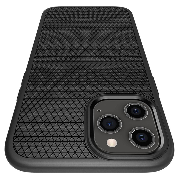 iPhone 12 / iPhone 12 Pro Liquid Air Case Gummi Hülle (ACS01701) - Schwarz (Matt)