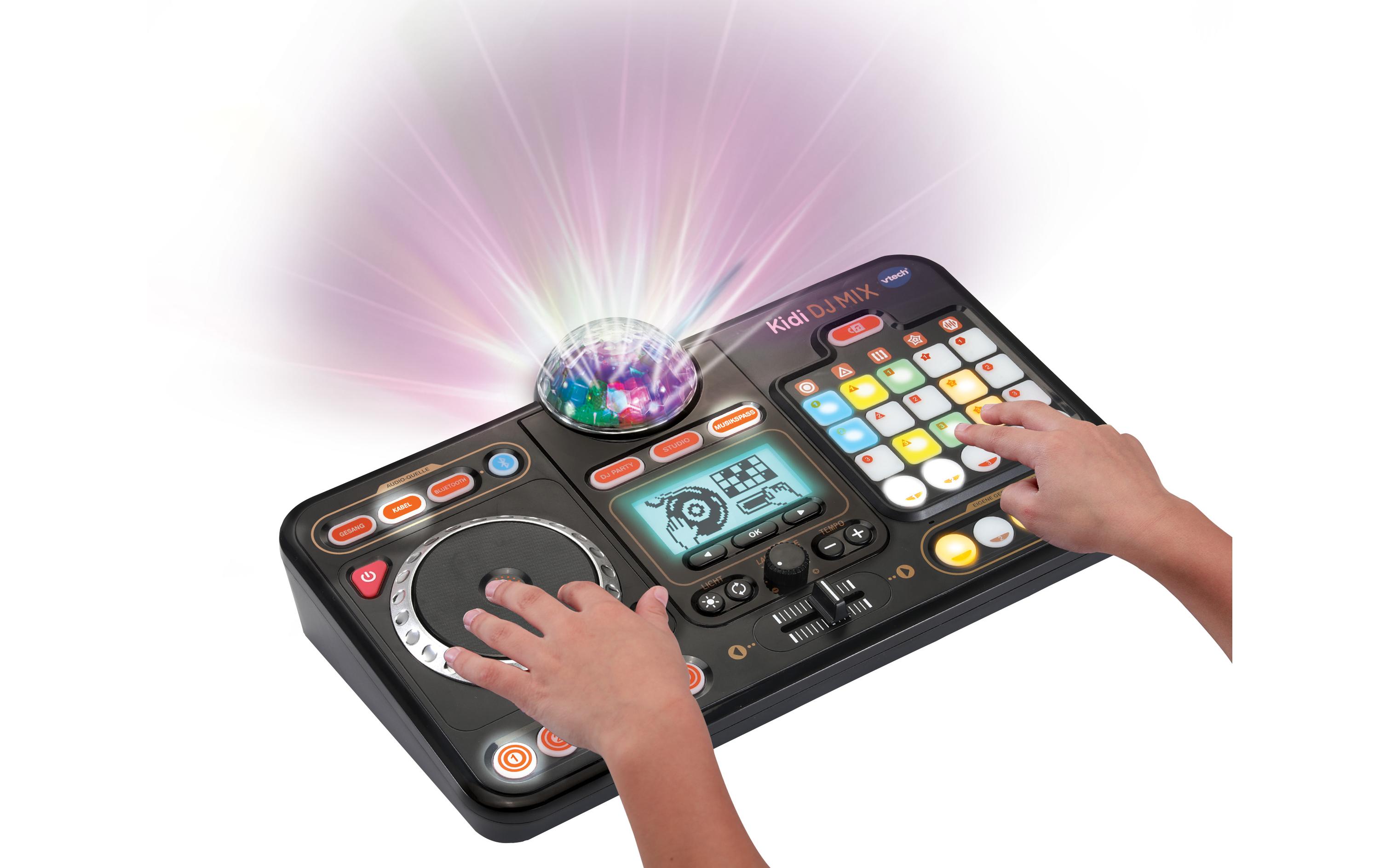 Musikplayer Kidi DJ Mix10-in-1 DJ-Mischpult mit Launchpad, Jog-Wheel und vielen Effekten zum Bearbeiten der Musik