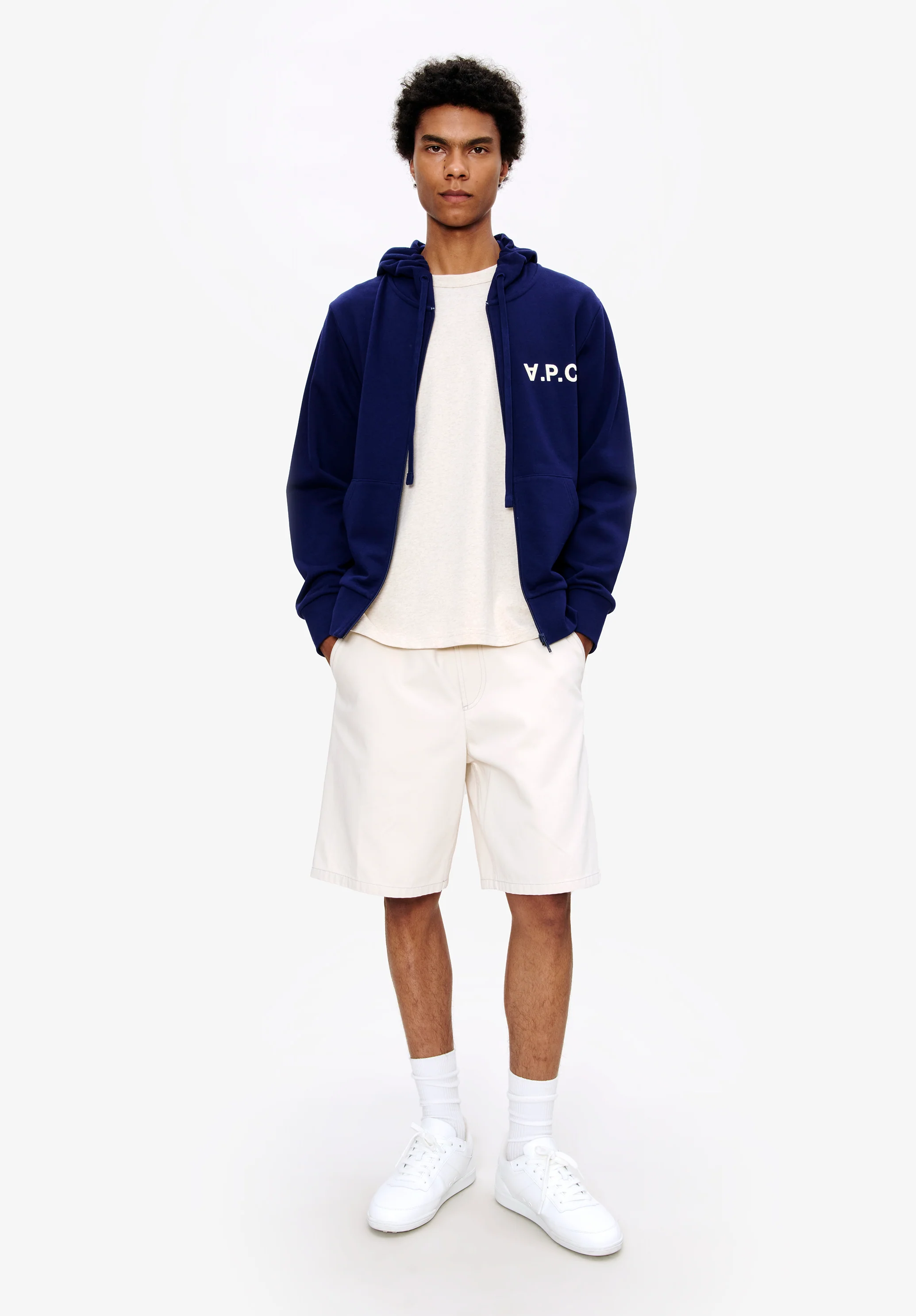 Hoodie bleu marine à logo VPC