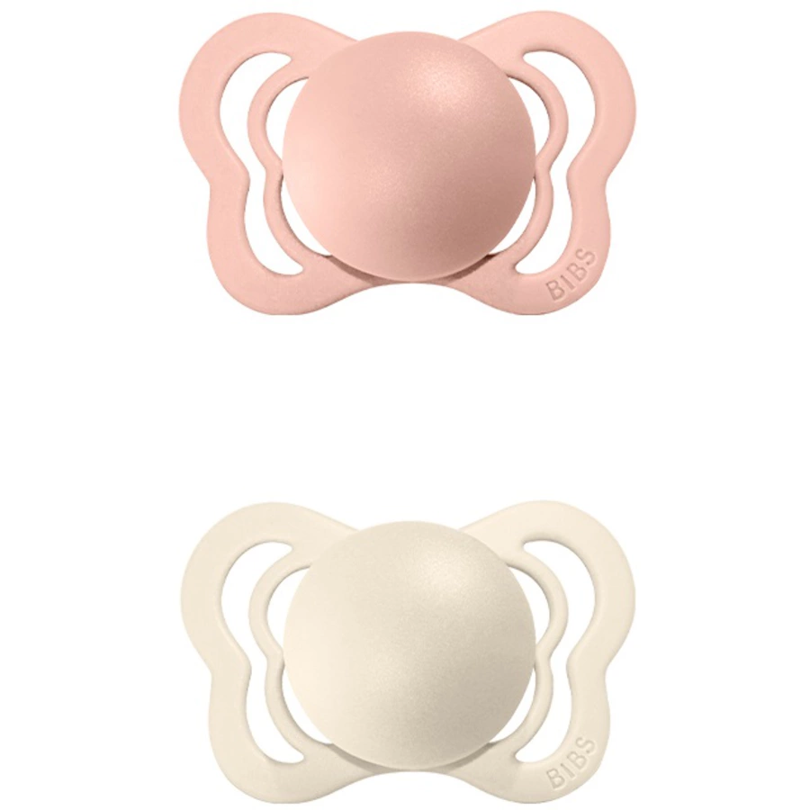 BIBS® Schnuller Couture Ivory  Blush Silikon 6-36 Monate, 2 Stk.