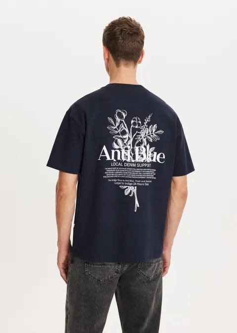 T-shirt met print support blauw (BLW.D)