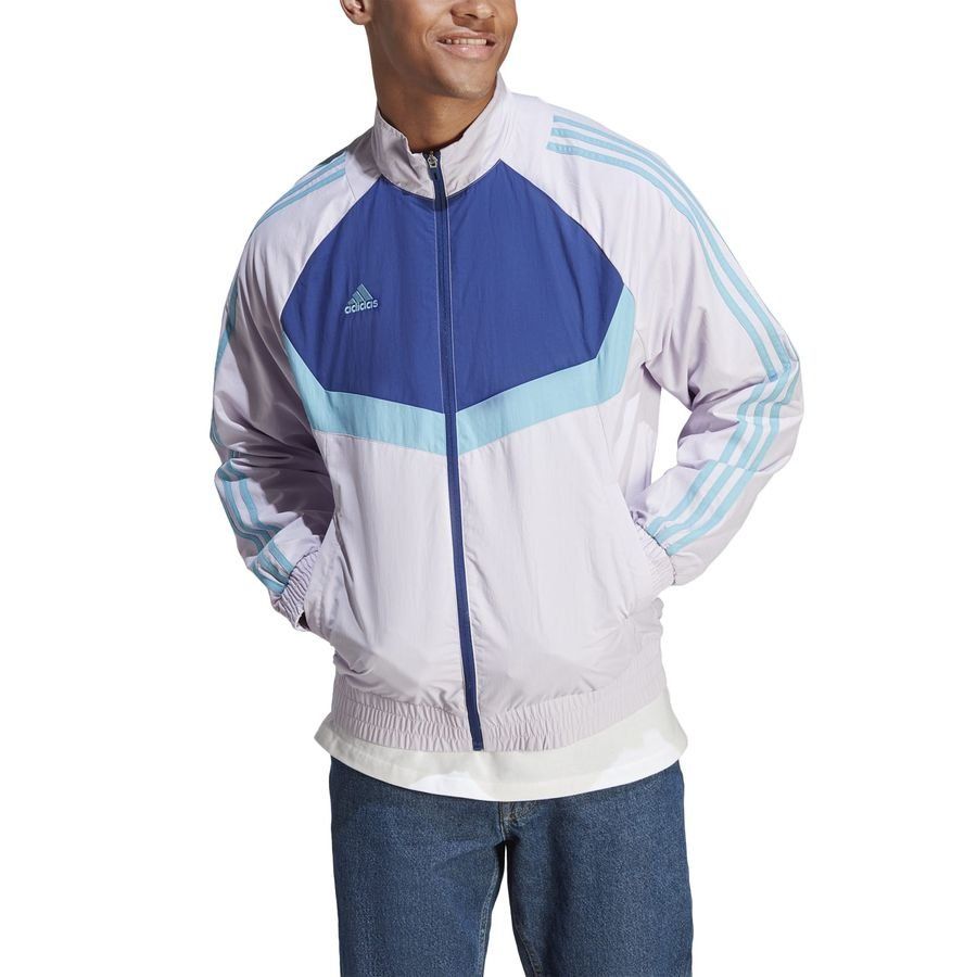 adidas Veste Tiro Woven - Argenté/Bleu
