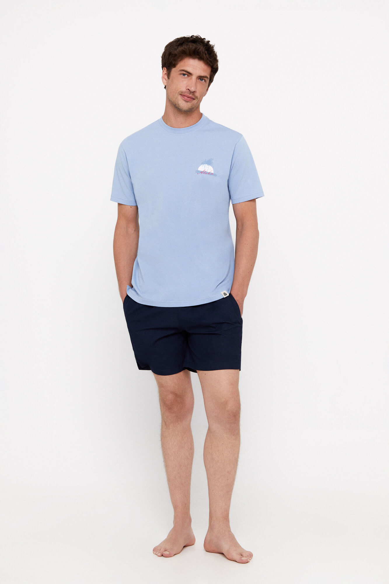 Camiseta estampada - Azul