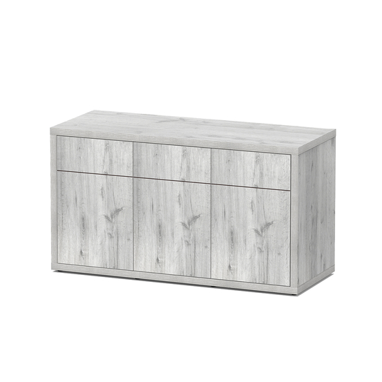Meuble d'aquarium avec 2 portes Sublime Chêne Blanc L.150xP.60xH.83cm