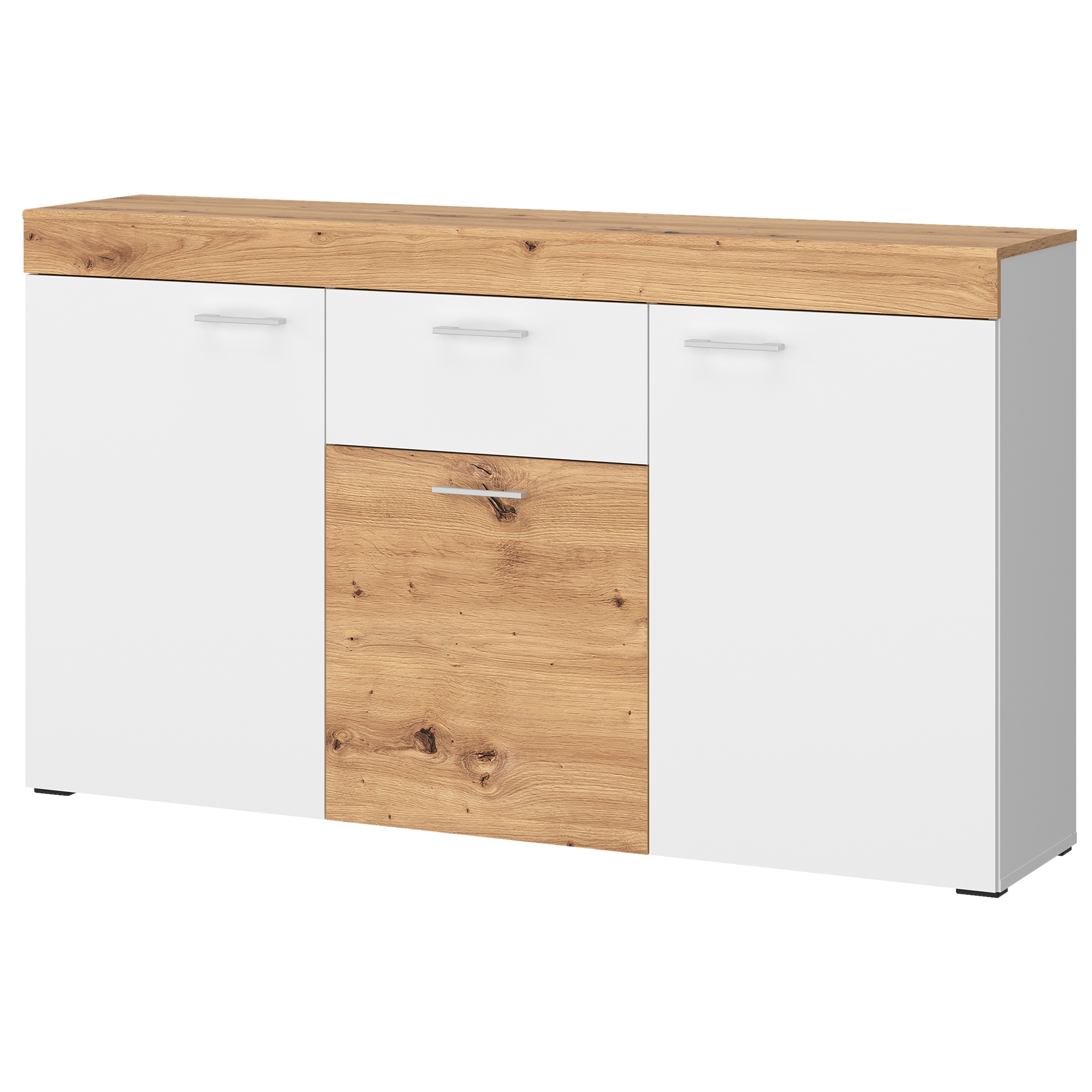 Sideboard - Alpinweiß - Artisan Eiche - 150 cm