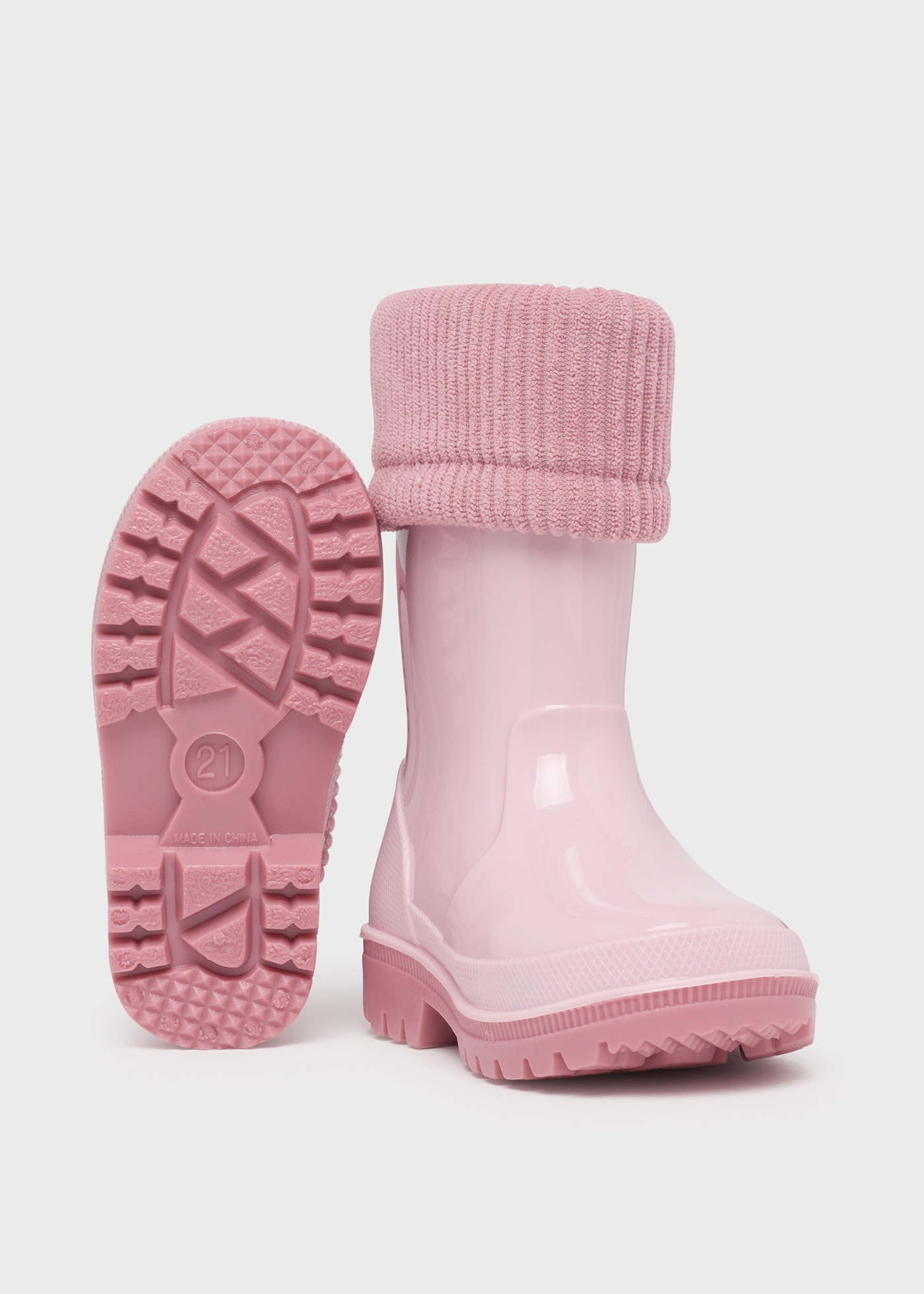 Bota de chuva infantil com meia removível