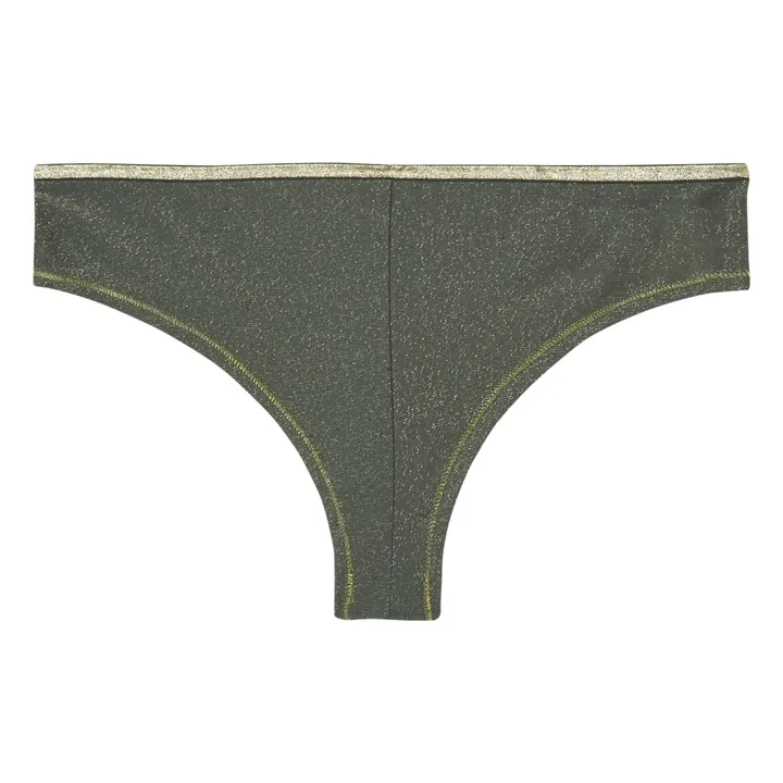 La Nouvelle Tanga Inès Métallisé | Vert kaki