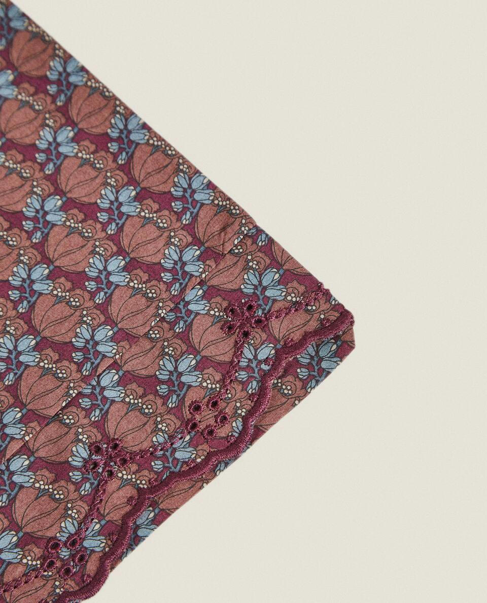 Conjunto de mini berço infantil feito com tecido Liberty (conjunto de 2)