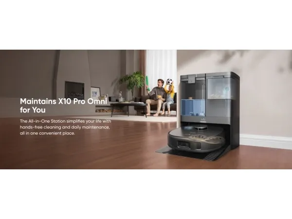 Eufy X10 Pro Omni, Sort, Rund, 2,5 L, 3 L, 113,5 mm, 327 mm