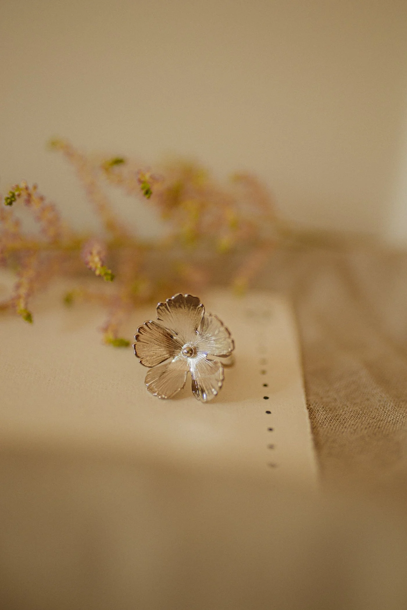 ORPHÉE - Maxi bague fleur plaqué argent | Argent