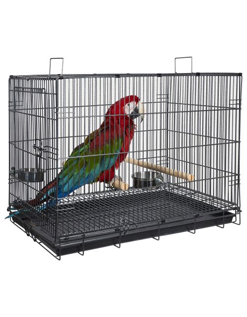 Sky Pet Products Vogelkooi Transporter - Vogelverblijven - Antiek Grijs per stuk Large