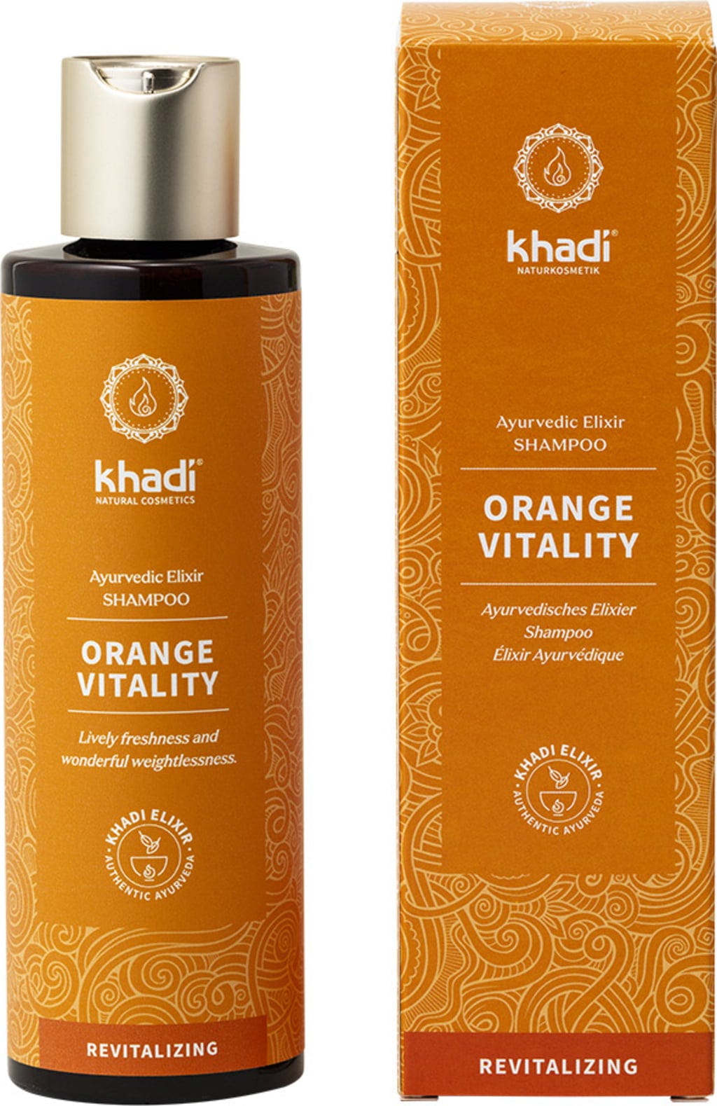 Khadi®  Ayurvedisches Elixier Shampoo Orange Vitality, 200 ml