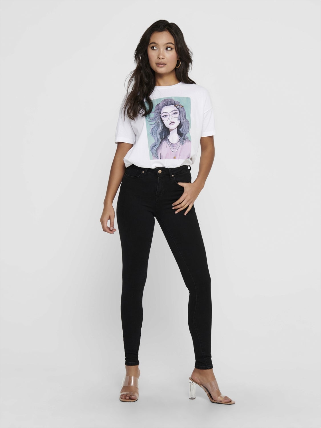 ONLPOWER Mittlere Taille Skinny Fit Jeans Black