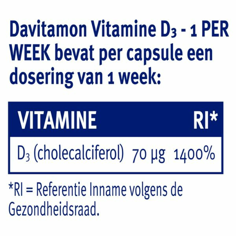 2x Davitamon Vitamine D Vegan 1 Per Week24 capsules