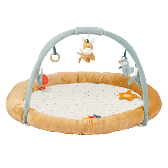 Félix et Léo Tapis pouf d'éveil avec arches   Beige        de               Nattou