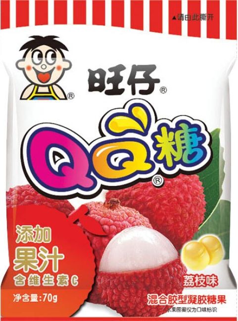 Hot Kid QQ Gummy Snoepjes Lychee Smaak 70g