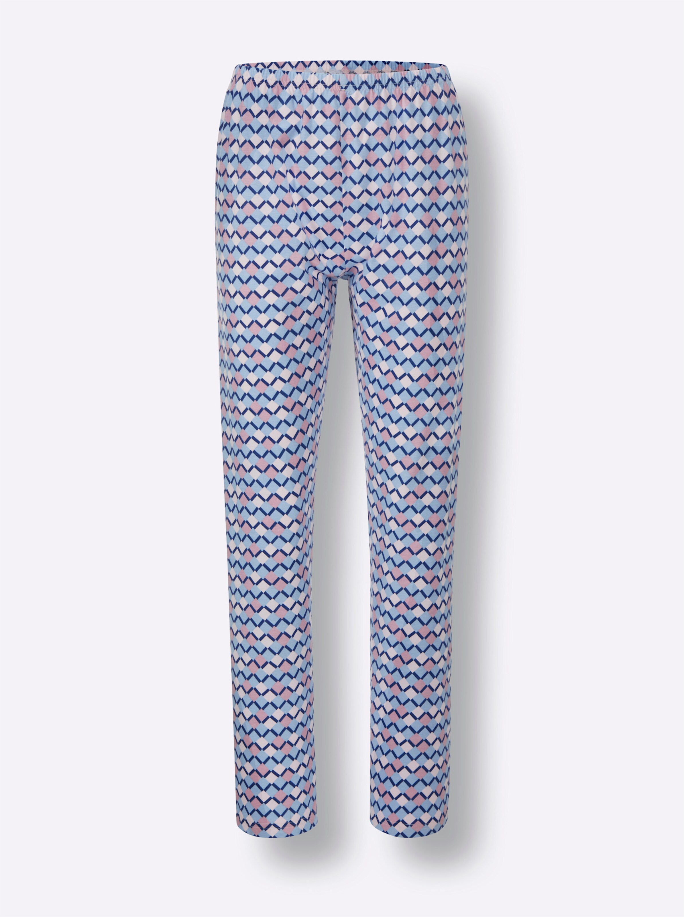 Comtessa Schlafanzug in rosé-bleu-bedruckt