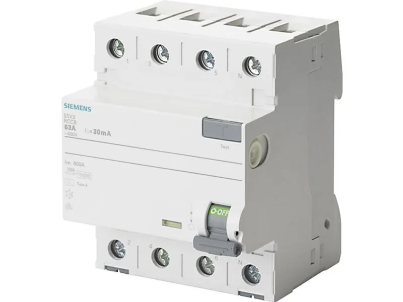 Fejlstrømsafbryder HPFI 40A, 4P, 30mA, 4MW, 5SV3344-6KK01