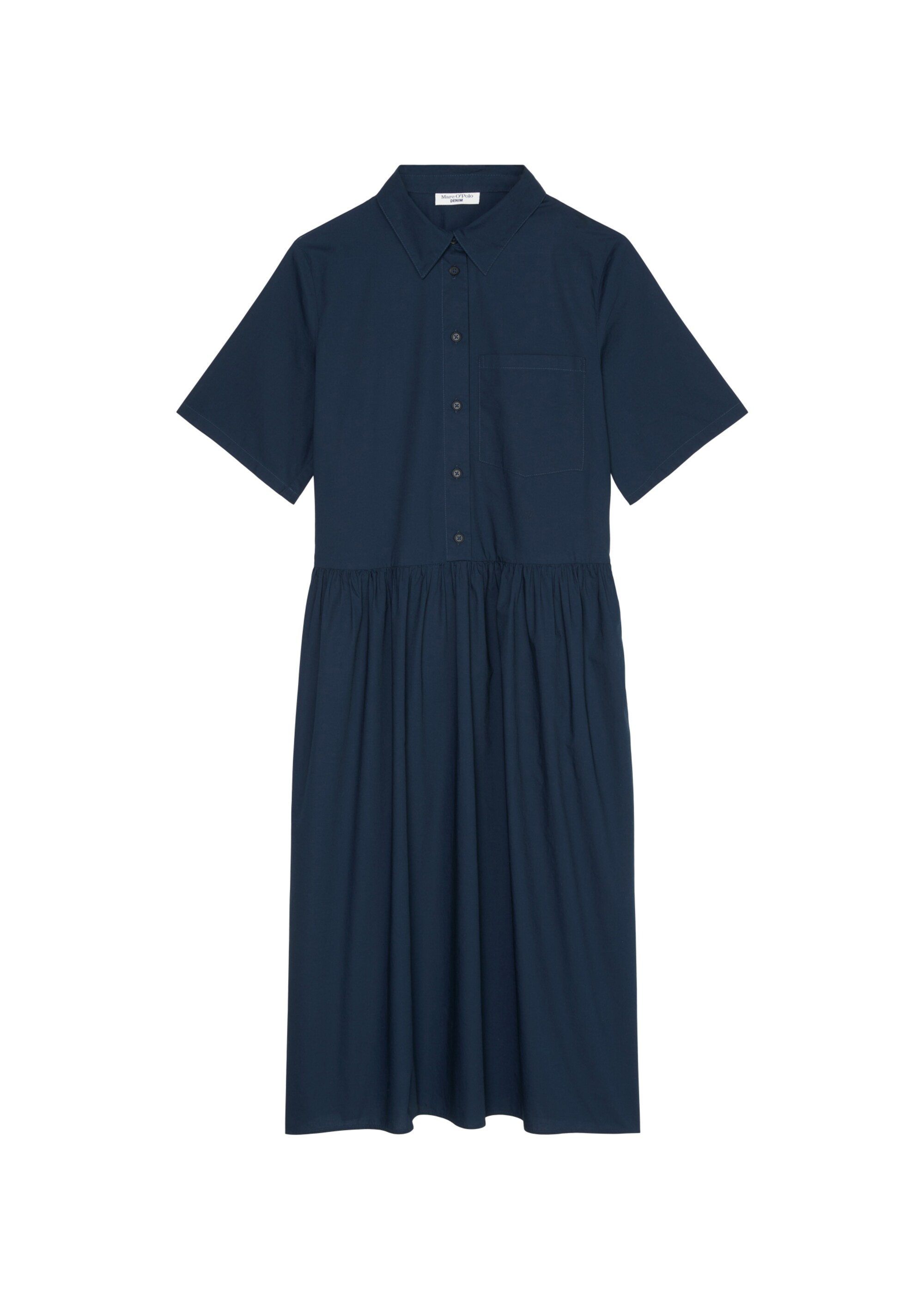 Hemdblusenkleid regularaus soft gewebter Baumwolle