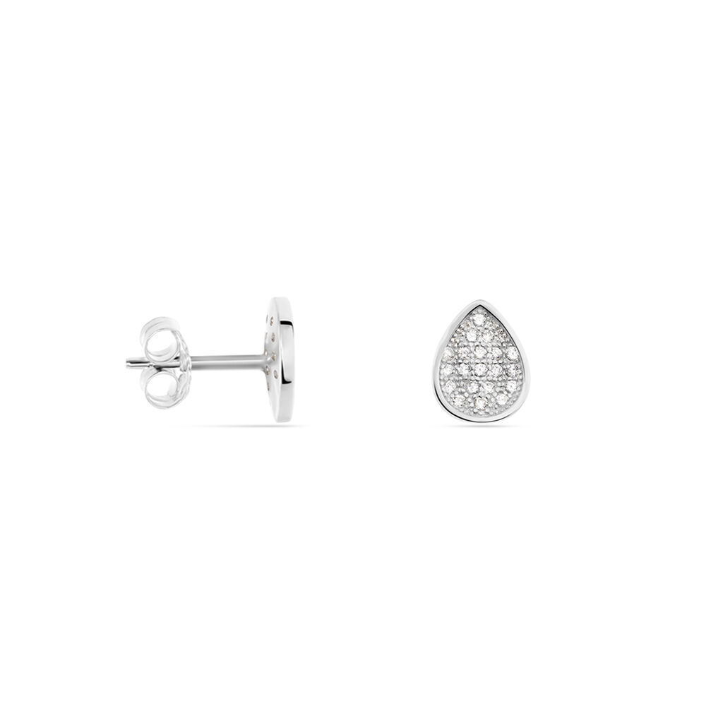 Boucles D'oreilles Puces Laouenan Argent Oxyde De Zirconium