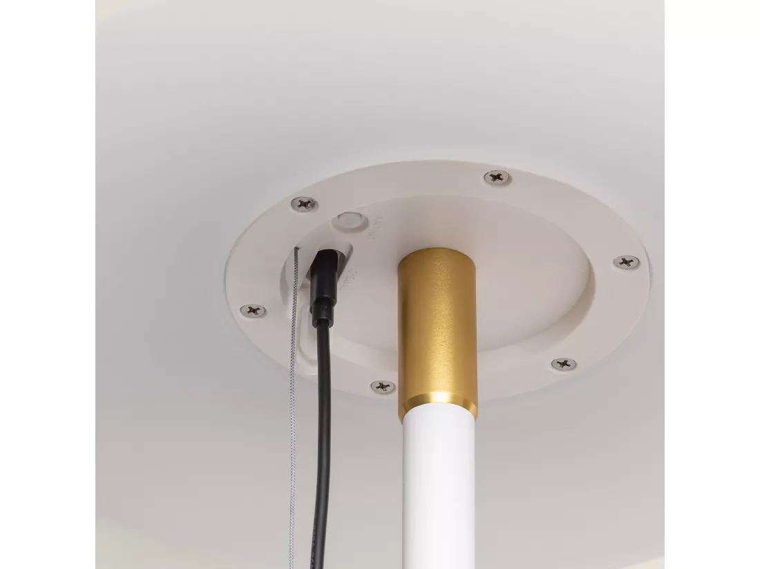 Lampadaire Solaire Extérieur Aldana 2.6W Blanc