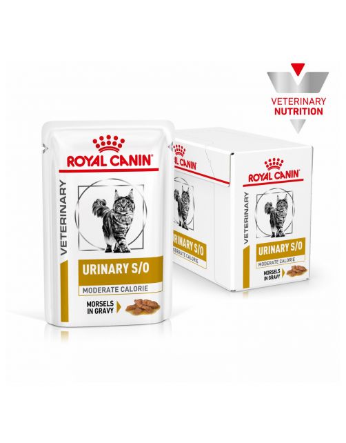 Royal Canin Veterinary Diet Urinary S\/O Moderate Calorie Morsels Gravy Wet - Kattenvoer - 85 g