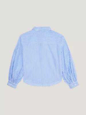 Blusa de corte folgado com listras metálicas