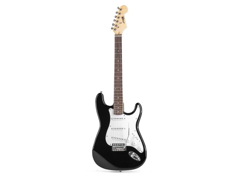 MAX E-Gitarre GigKit Schwarz E-Gitarre mit Zubehör