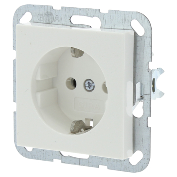 Gira ST55 inbouw enkel geaard stopcontact wit