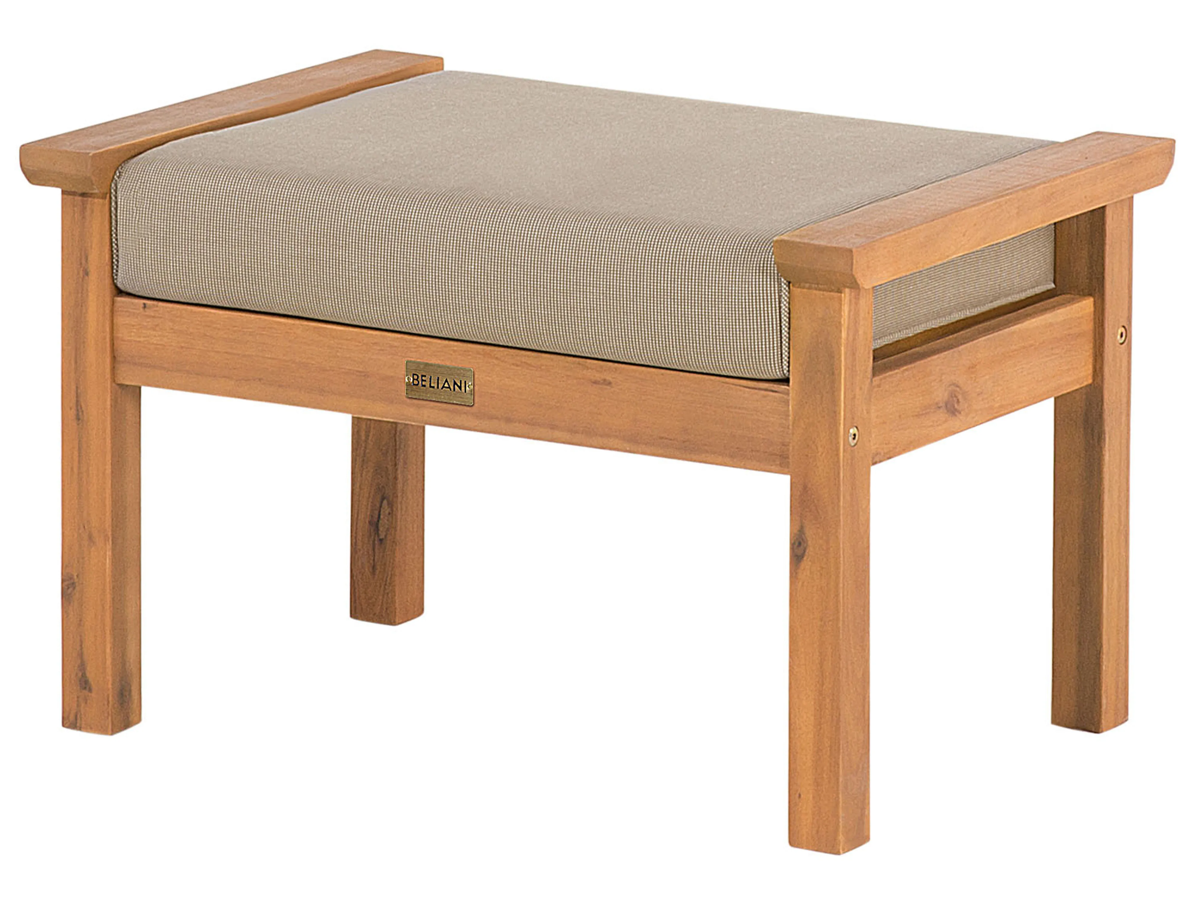 Loungeset met tafel en ottomaan 4-zits MANILA Acaciahout Lichtbruin