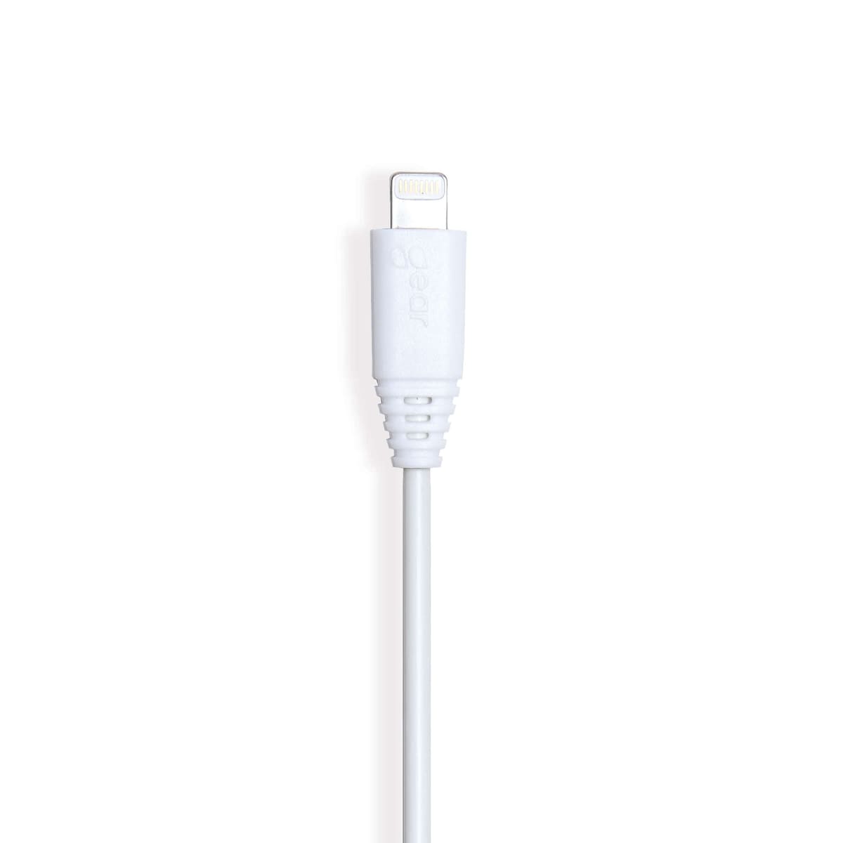 GEAR Synkkabel Lightning 1m Hvit MFI Rund Kabel