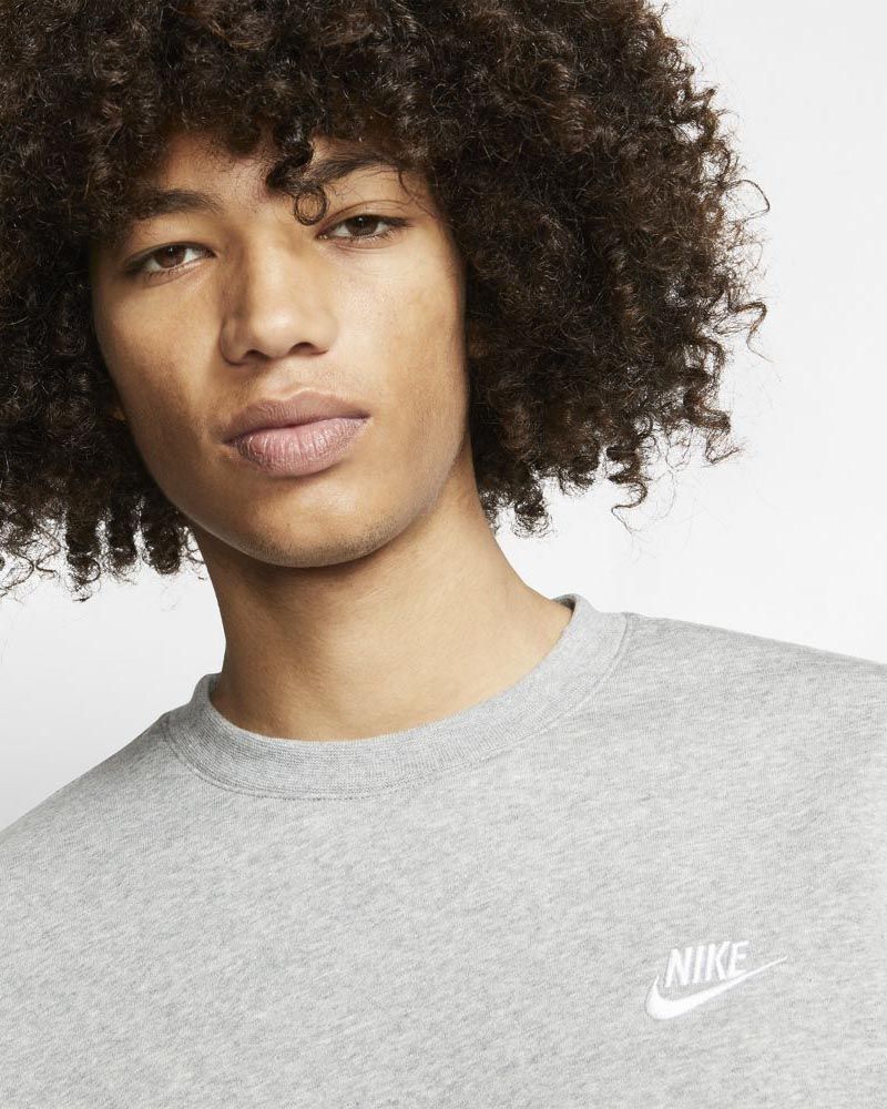 Sweat-shirt Nike Sportswear Club Fleece Gris pour homme