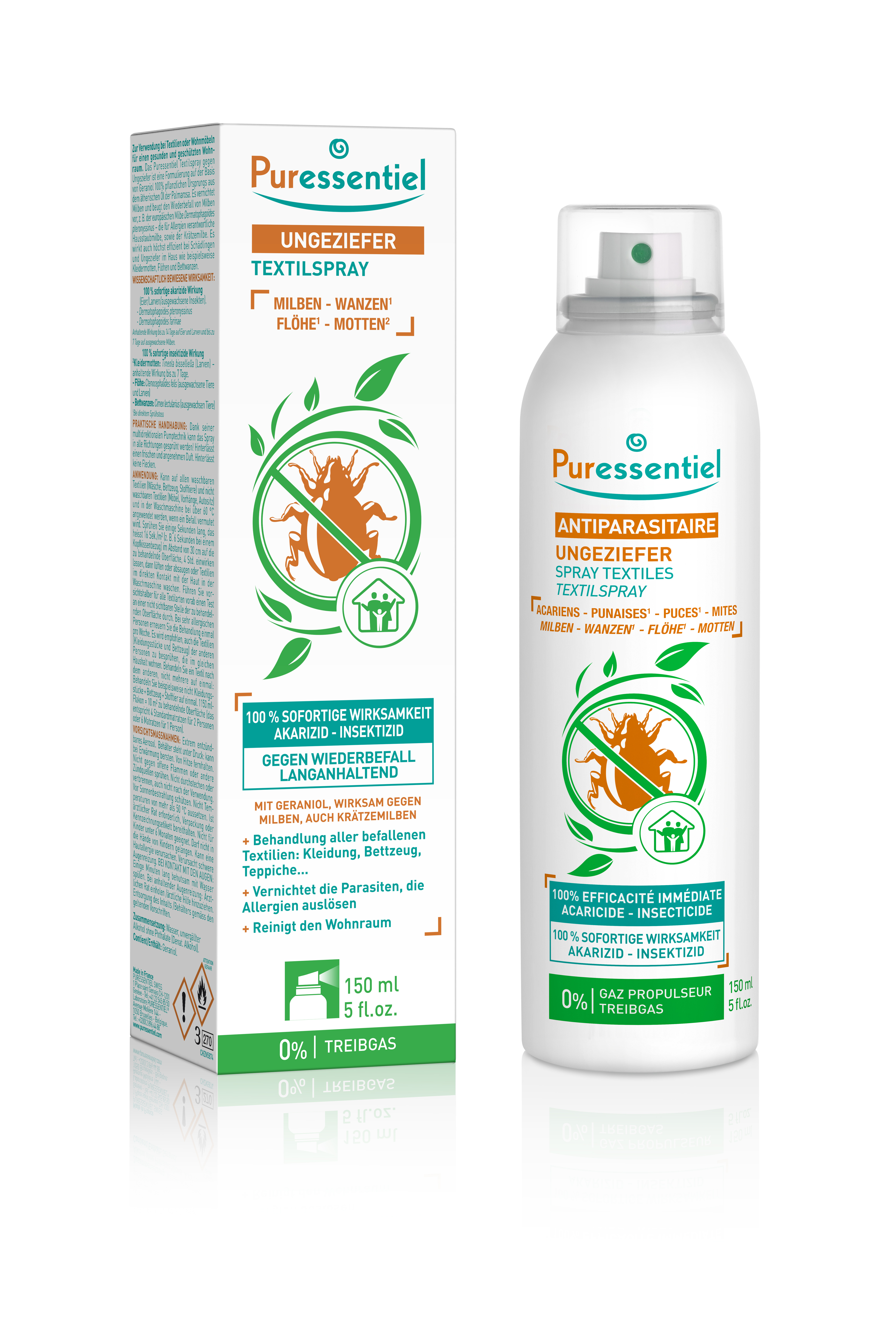 Puressentiel Textilspray Ungeziefer Spray Spr 150 ml