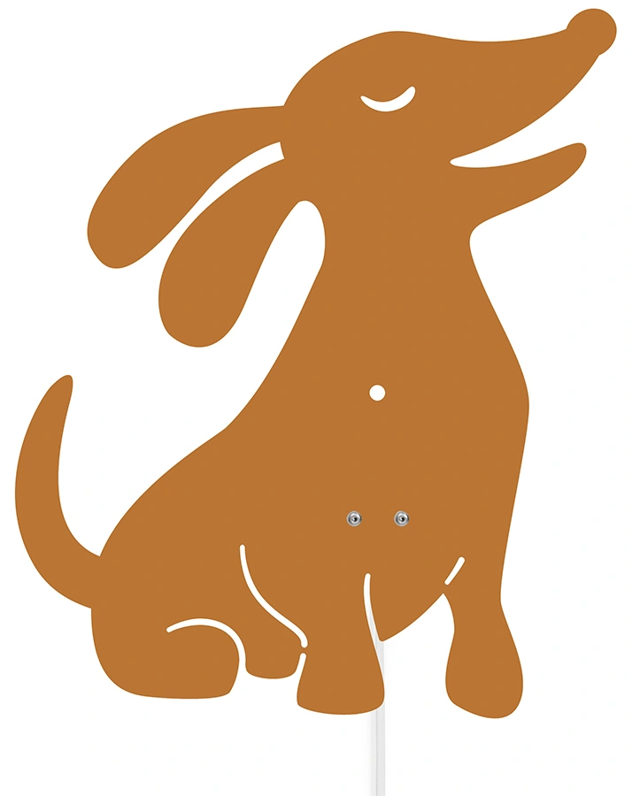 Wandleuchte HUND in braun