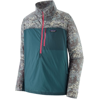 Patagonia Houdini Stash 1/2 Zip Windbreaker Wetland Blue W / Rock Wash: Thermal Blue Herren