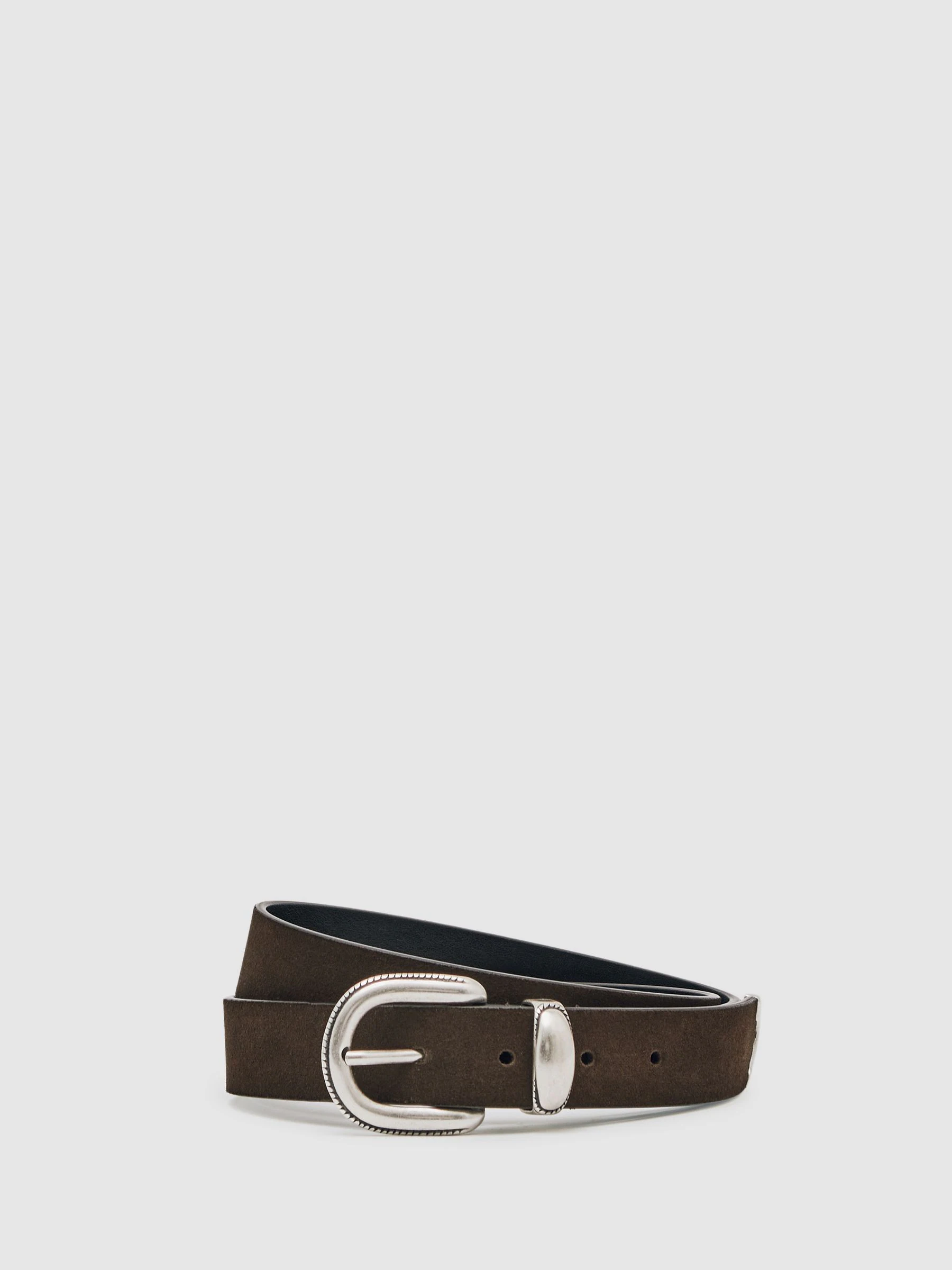 Reiss Austin Suede Western-Style Belt